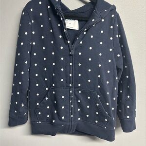 Old Navy Kids Hoodie - Dark Blue with White Dots